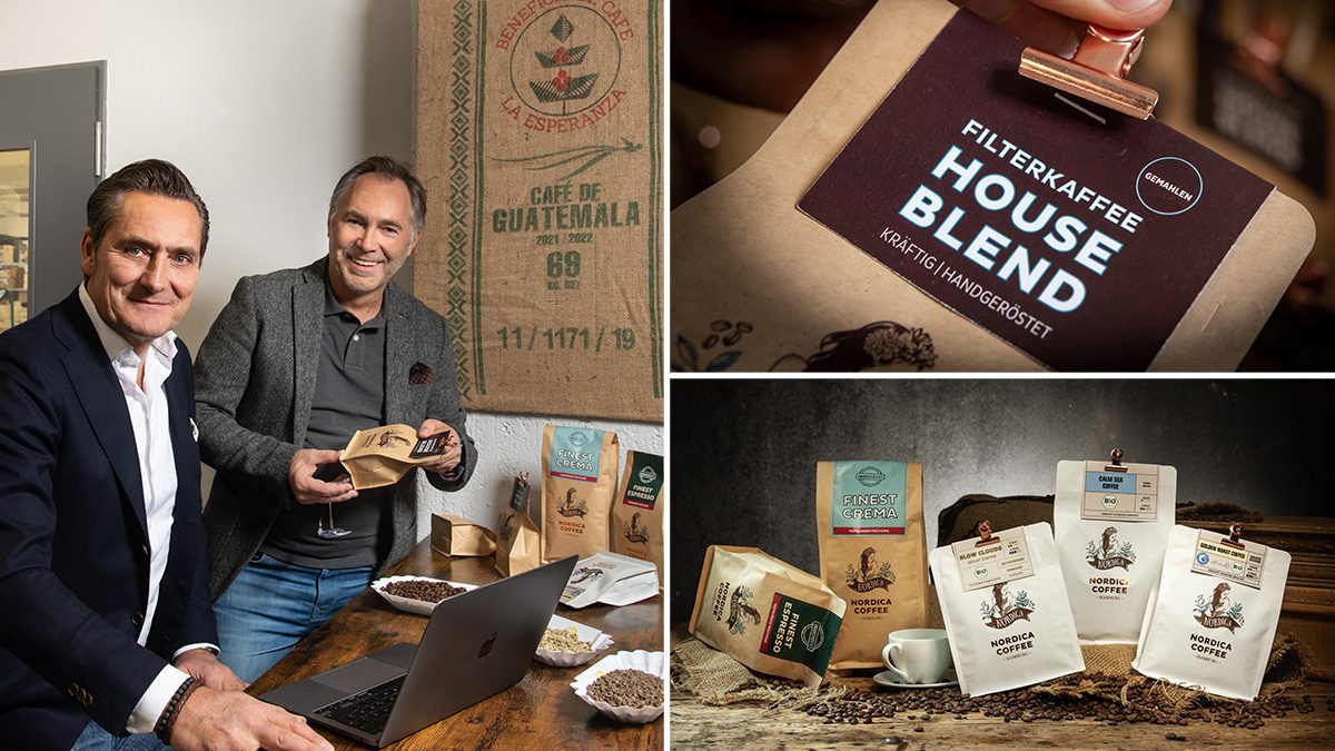 Nordica Coffee Beide Geschaeftsfuehrer von Nordica Coffee sowie Produkte