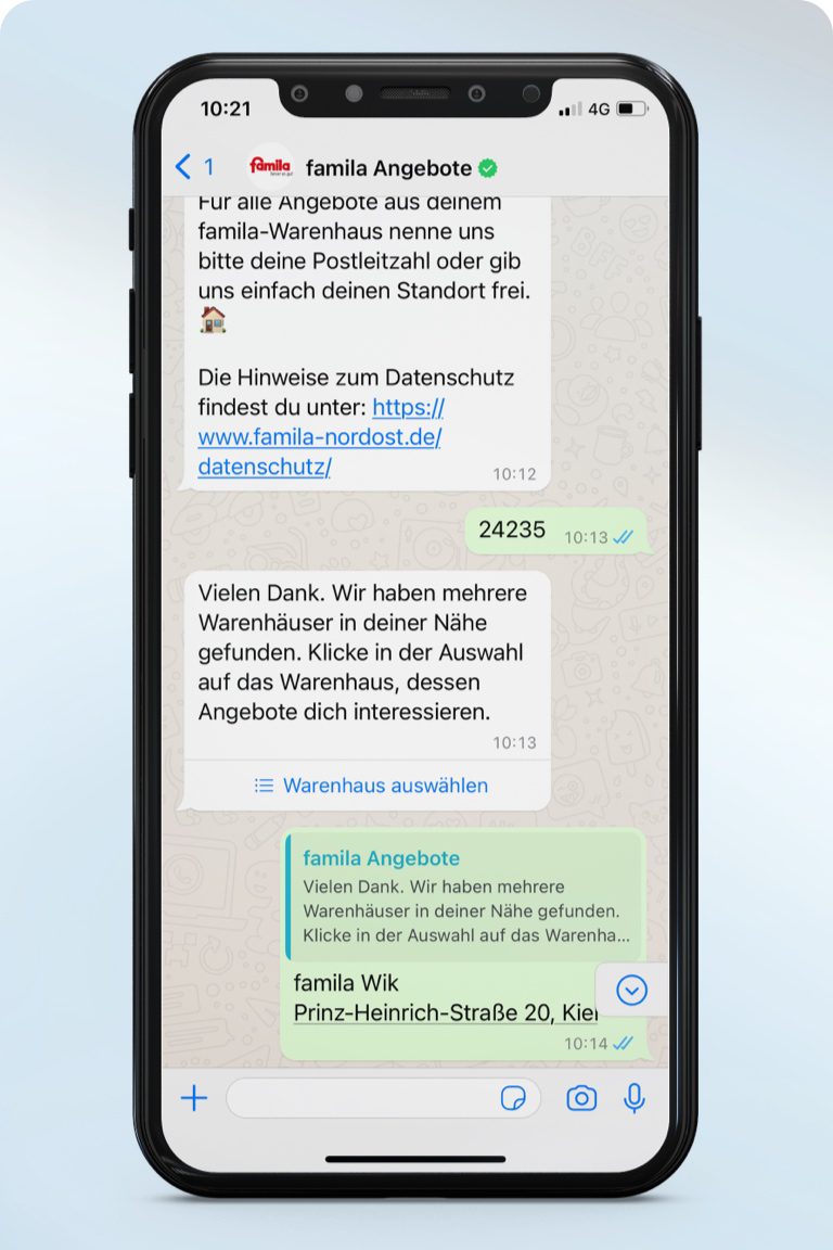 Angebote per WhatsApp