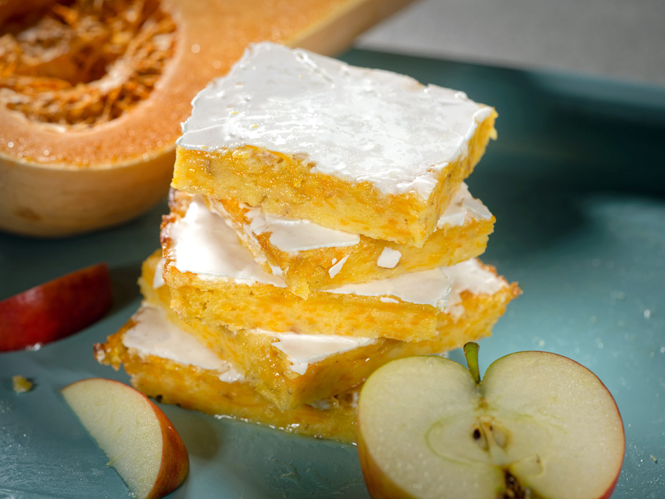 Apfel-Butternut-Kuchen vom Blech Bild zum Rezept: Apfel-Butternut-Kuchen vom Blech