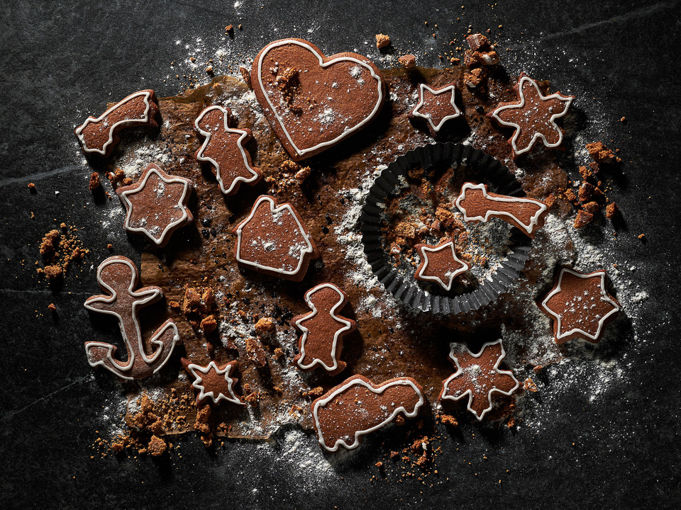 Knusprige Lebkuchen mit Zuckerguss