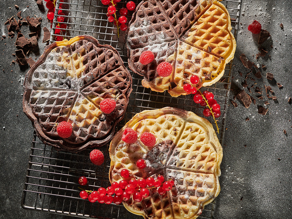 Marmorwaffeln mit Puderzucker Bild zum Rezept: Marmorwaffeln mit Puderzucker