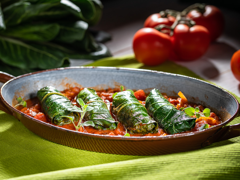 Gefüllte Mangoldrouladen Bild zum Rezept: Gefüllte Mangoldrouladen