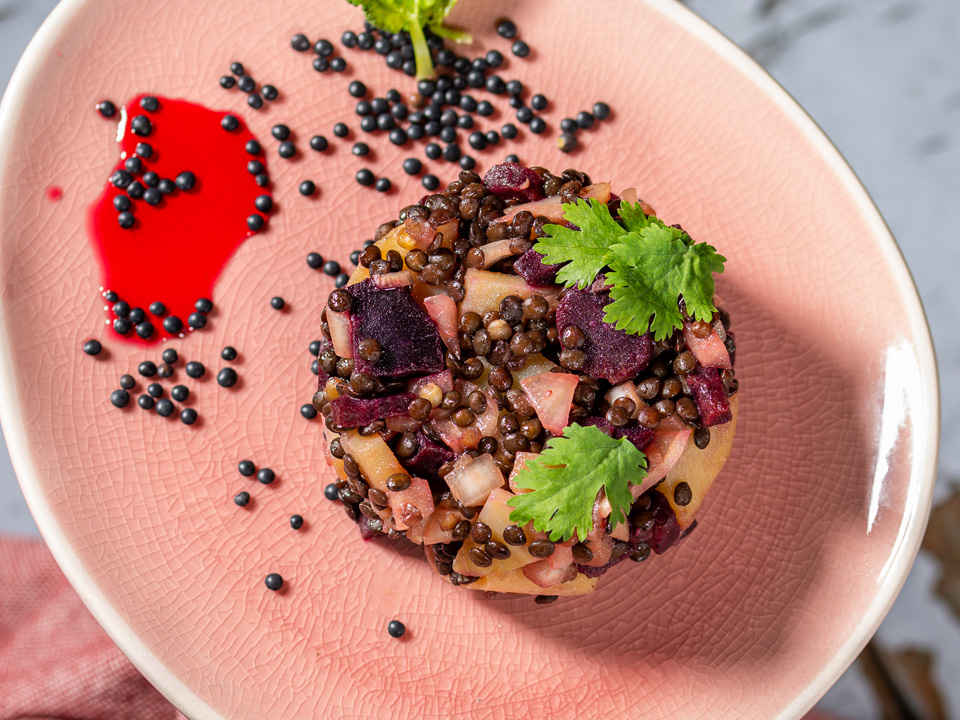 Kartoffel-Linsen-Salat mit Balsamicodressing Bild zum Rezept: Kartoffel-Linsen-Salat mit Balsamicodressing