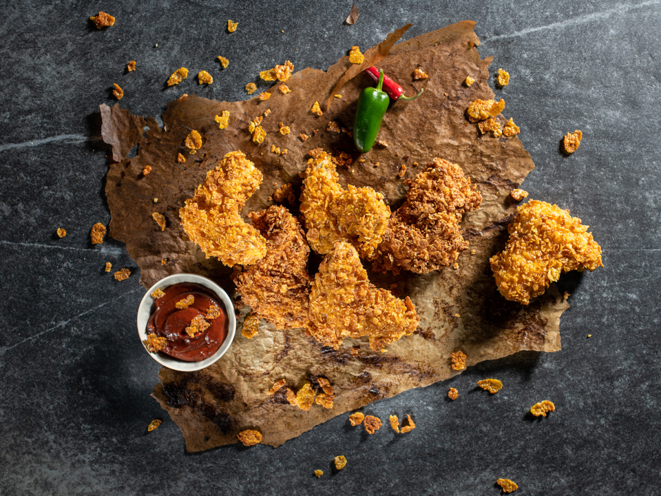 Chickenwings mit Cornflakeskruste