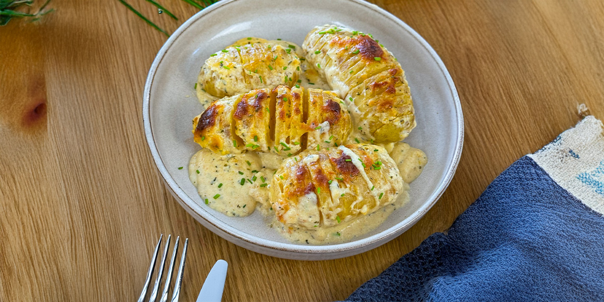 Überbackene Hasselback-Kartoffeln Bild zum Rezept: Hasselback Kartoffeln