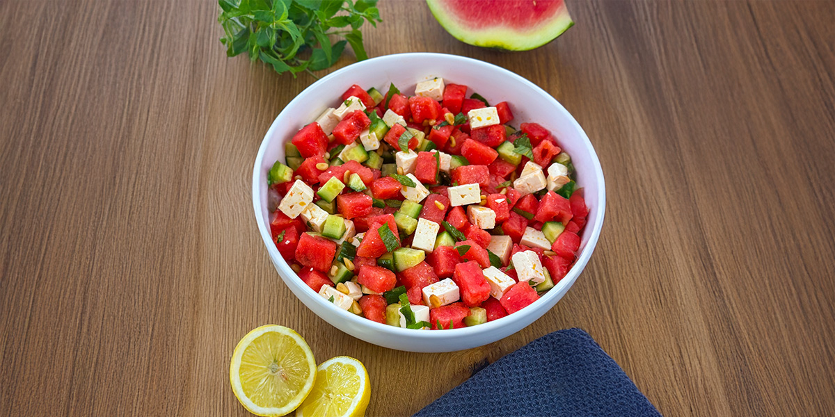 Wassermelonen-Feta-Salat Bild zum Rezept: Wassermelonen-Feta-Salat