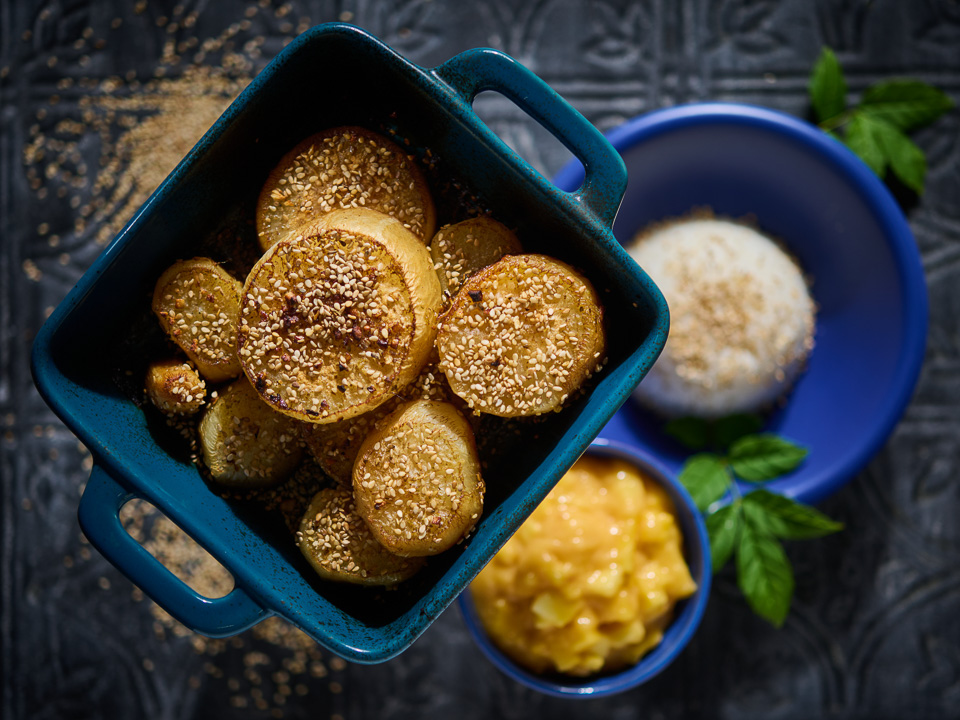 Miso-Rettich aus dem Ofen Bild zum Rezept: Miso-Rettich aus dem Ofen