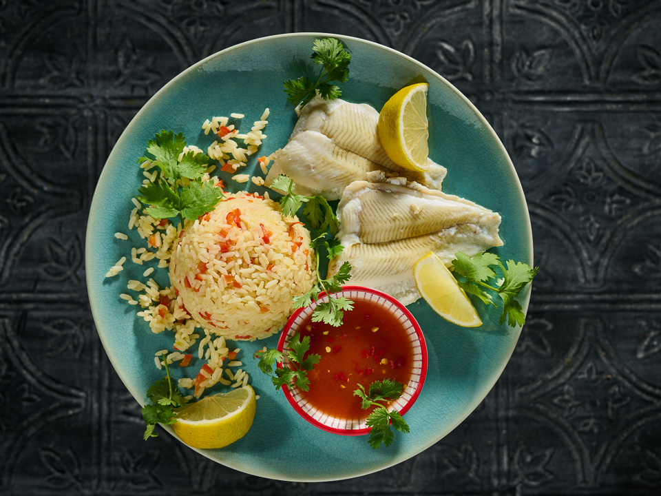 Schollenfilets mit Paprikareis Bild zum Rezept: Schollenfilets mit Paprikareis