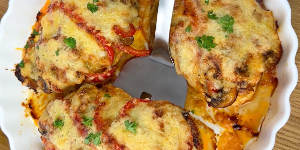 Hähnchenbrustfilets mit Champignons & Paprika