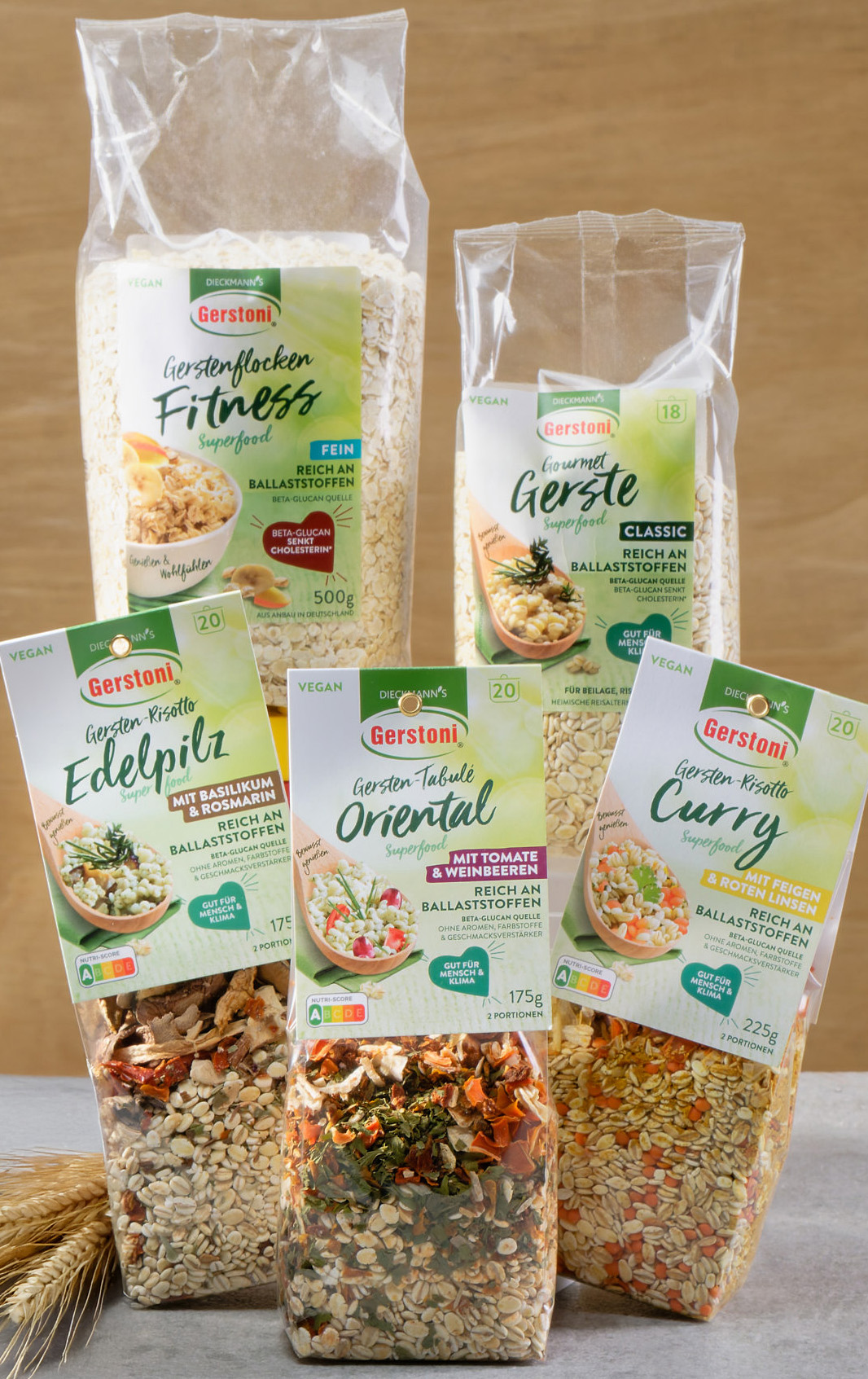 Gersten-Produkte von Dieckmanns Gerstoni