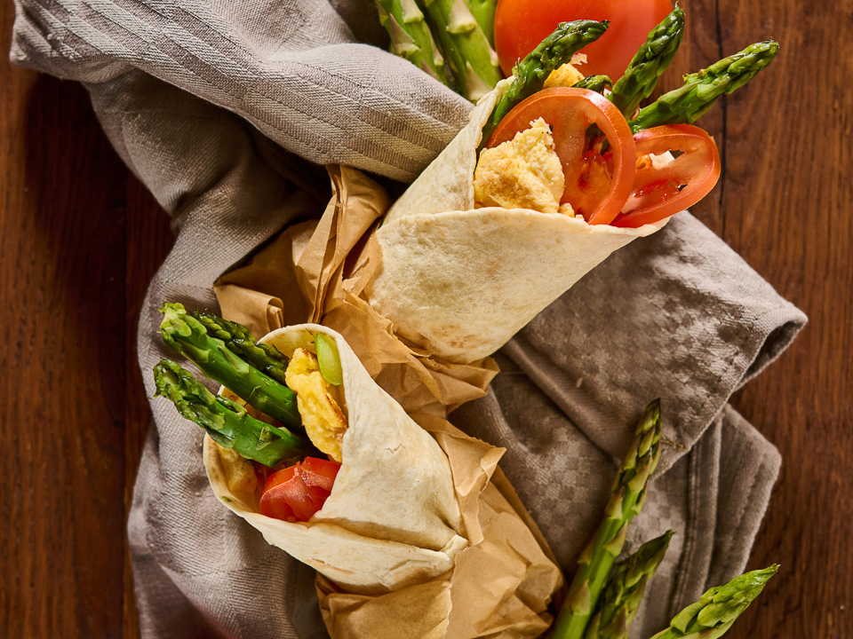 Bild zum Rezept: Spargelwraps mit Rührei