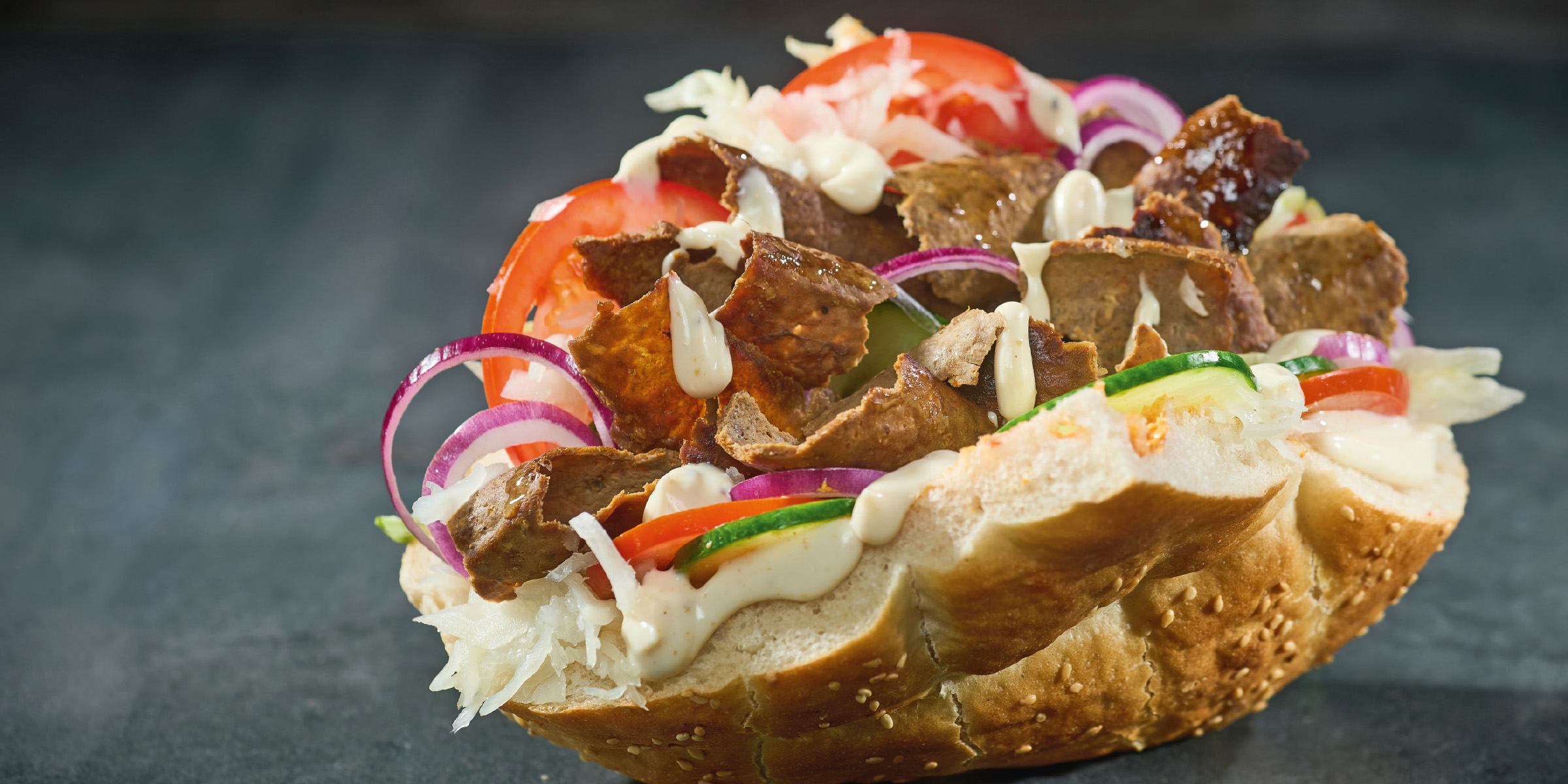 Backpapier-Döner vom Grill