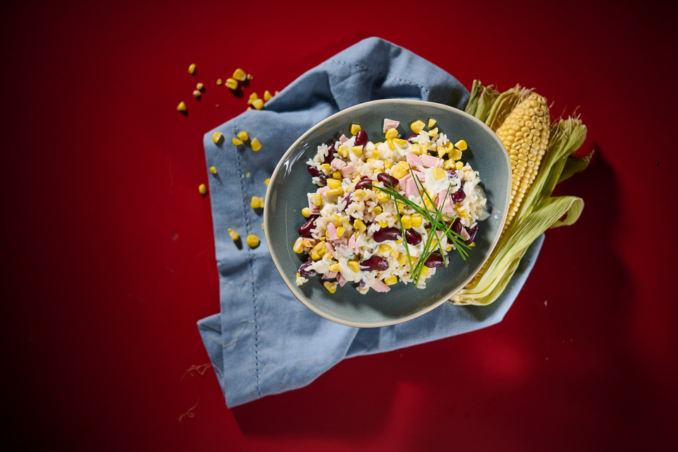 Bild zum Rezept: Reissalat mit Zuckermais und Schinken