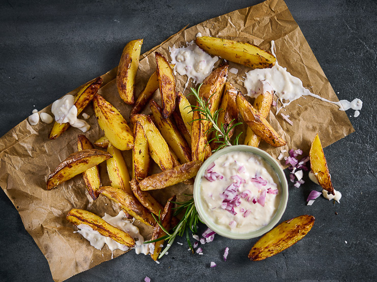 Bild zum Rezept: Kartoffelspalten mit Sour Cream